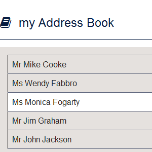 my Address Book